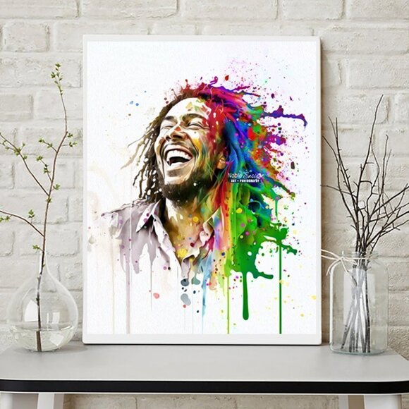 20x30 Bob Marley Smiling Fantasy Art Watercolor Oil Painting Poster Wall Art P…‎ - Picture 5 of 7